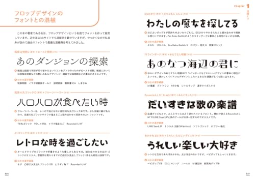 混植の本 フォントのカップリングガイド サンプルページ